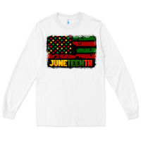 White juneteenth american flag Long Sleeve Tee - CowGirlArtShop
