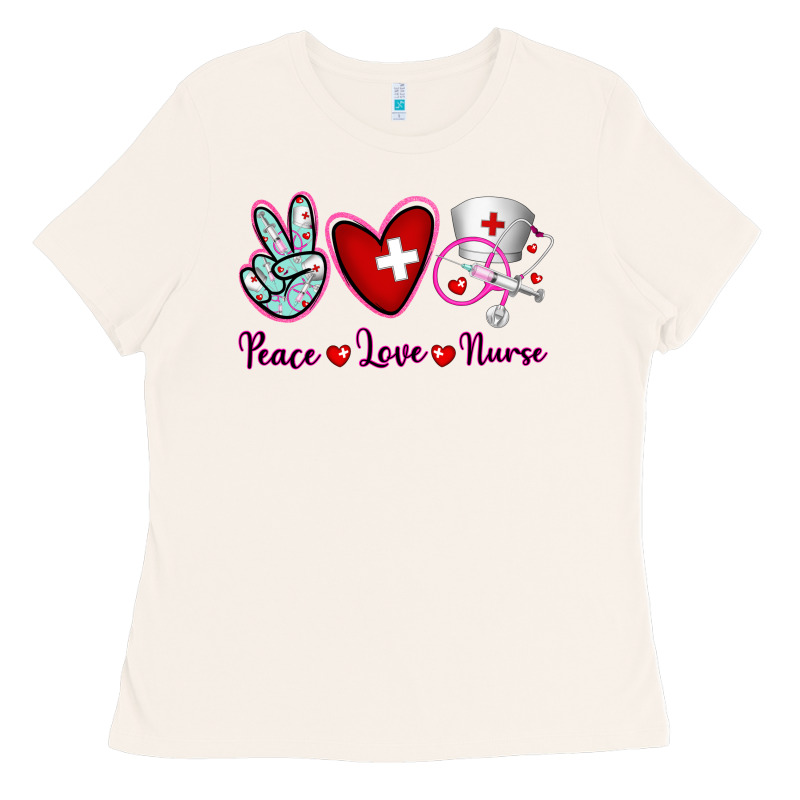 Peace Love Nurse Ladies Tee by RanaPortraitStore | Teevron