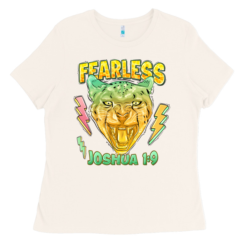 Fearless Joshua 1 9 Cheetah Ladies Tee by LillyAllenDesigns | Teevron