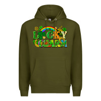 Army Green lucky charm Premium Hoodie - FaDigitalArtStudio