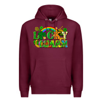 Burgundy lucky charm Premium Hoodie - FaDigitalArtStudio