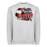Little Sister Biggest Fan Soccer Heavyweight Sweatshirt | Teevron