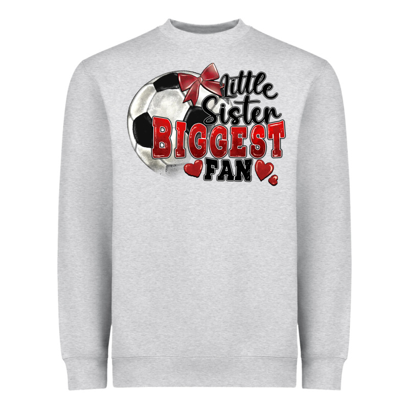 Little Sister Biggest Fan Soccer Heavyweight Sweatshirt by FaDigitalArtStudio | Teevron