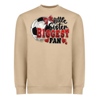 Mushroom little sister biggest fan soccer Heavyweight Sweatshirt - FaDigitalArtStudio