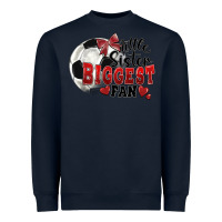 Navy little sister biggest fan soccer Heavyweight Sweatshirt - FaDigitalArtStudio