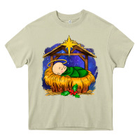 Mossy baby jesus Heavy Core Tee - MaliasSmallBusiness
