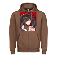 Chestnut tokisaki kurumi Zipper Hoodie - tuanDangUi