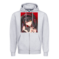 Heather Grey tokisaki kurumi Zipper Hoodie - tuanDangUi
