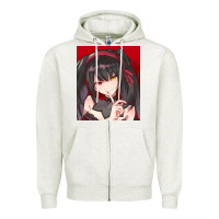 Oatmeal Heather tokisaki kurumi Zipper Hoodie - tuanDangUi