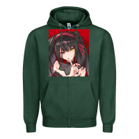 Sports Green tokisaki kurumi Zipper Hoodie - tuanDangUi