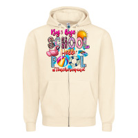 Sandshell Bye Bye School Hello Pool Teacher  Squad Zipper Hoodie - CowhideDigitalArt