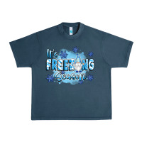 Midnight Navy it's freezing season Urban Heavy Tee - texasbilliewilder