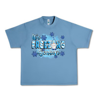Pebble Blue it's freezing season Urban Heavy Tee - texasbilliewilder