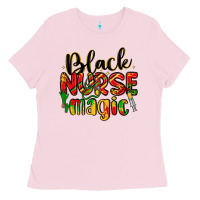 Bubblegum Pink black nurse magic Ladies Tee - LillyAllenDesigns