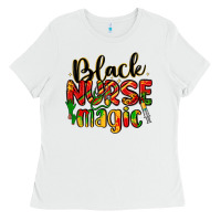 White black nurse magic Ladies Tee - LillyAllenDesigns