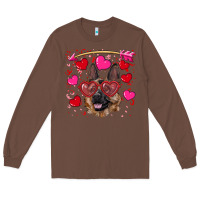 Chestnut valentine's german shepherd Long Sleeve Tee - RanaPortraitStore