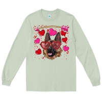 Matcha valentine's german shepherd Long Sleeve Tee - RanaPortraitStore