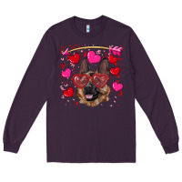 Plum valentine's german shepherd Long Sleeve Tee - RanaPortraitStore