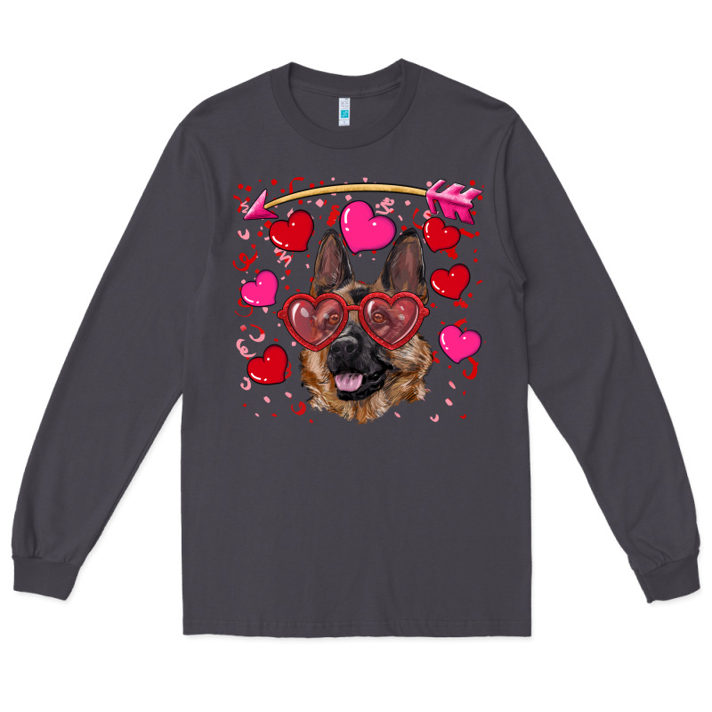 Valentine's German Shepherd Long Sleeve Tee by RanaPortraitStore | Teevron