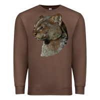 Chestnut Jaguarundi Head Premium Sweatshirt - LillyAllenDesigns