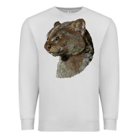Dove Grey Jaguarundi Head Premium Sweatshirt - LillyAllenDesigns