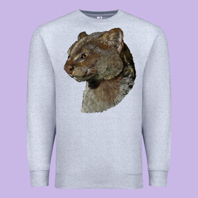 Jaguarundi Head Premium Sweatshirt Designed By Lillyallendesigns