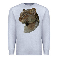 Heather Grey Jaguarundi Head Premium Sweatshirt - LillyAllenDesigns