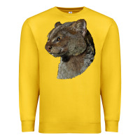 Lemon Jaguarundi Head Premium Sweatshirt - LillyAllenDesigns