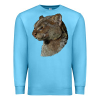 Ocean Blue Jaguarundi Head Premium Sweatshirt - LillyAllenDesigns
