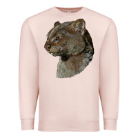 Pale Pink Jaguarundi Head Premium Sweatshirt - LillyAllenDesigns