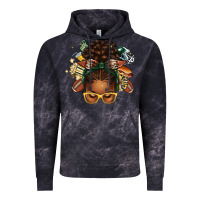 Cloud Black american football afro messy bun Vintage Hoodie - texasbilliewilder