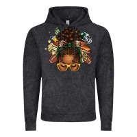 Vintage Black american football afro messy bun Vintage Hoodie - texasbilliewilder