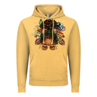 Vintage Mustard american football afro messy bun Vintage Hoodie - texasbilliewilder