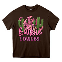 Chocolate Brown barbie cowgirl Heavy Core Tee - MaliasSmallBusiness