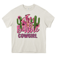 Cream barbie cowgirl Heavy Core Tee - MaliasSmallBusiness