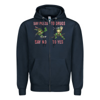 Navy say pizza to drugs say no to yes Zipper Hoodie - tuanDangUi