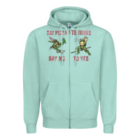 Seafoam say pizza to drugs say no to yes Zipper Hoodie - tuanDangUi