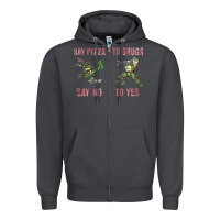 Smoke say pizza to drugs say no to yes Zipper Hoodie - tuanDangUi