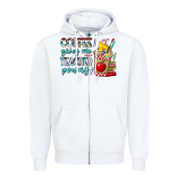 White Coffee Gives Me Teacher Powers Zipper Hoodie - CowhideDigitalArt