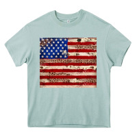 Arona American flag leopard cowhide Heavy Core Tee - JahusDesignShop