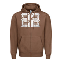 Chestnut Number 22 Sports Jersey Lucky No. Birthday Age Vintage Zipper Hoodie - tuanDangUi