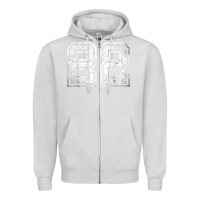 Dove Grey Number 22 Sports Jersey Lucky No. Birthday Age Vintage Zipper Hoodie - tuanDangUi