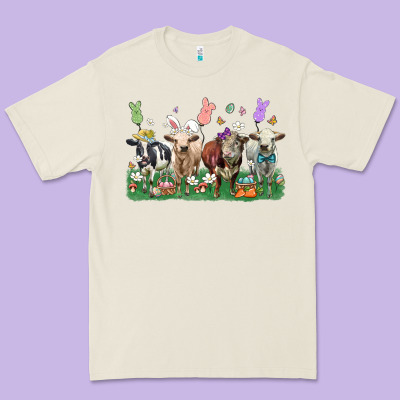 Easter Cow Premium Tee Designed By Lillyallendesigns