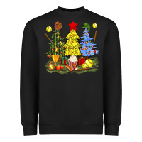 Black christmas with softball trees bbs Heavyweight Sweatshirt - BundleAndBundleShop