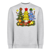 Heather Grey christmas with softball trees bbs Heavyweight Sweatshirt - BundleAndBundleShop