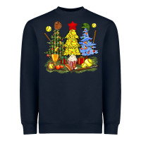 Navy christmas with softball trees bbs Heavyweight Sweatshirt - BundleAndBundleShop