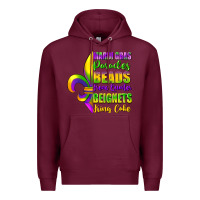 Burgundy mardi gras parades beads french quarter beignets Premium Hoodie - FaDigitalArtStudio