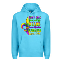 Ocean Blue mardi gras parades beads french quarter beignets Premium Hoodie - FaDigitalArtStudio