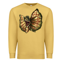 Antique Gold dilophosaurus face Premium Sweatshirt - LillyAllenDesigns