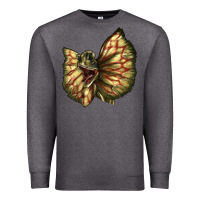 Charcoal Heather dilophosaurus face Premium Sweatshirt - LillyAllenDesigns